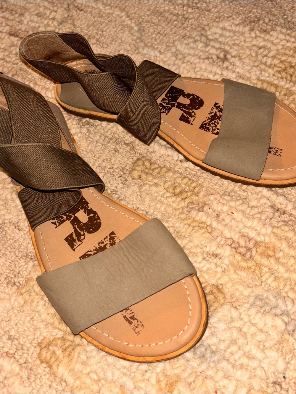 Sorel Ella Sandal 3201 women’s 7.5 gray & brown like New